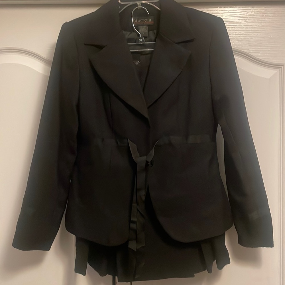 2 piece black suit skirt